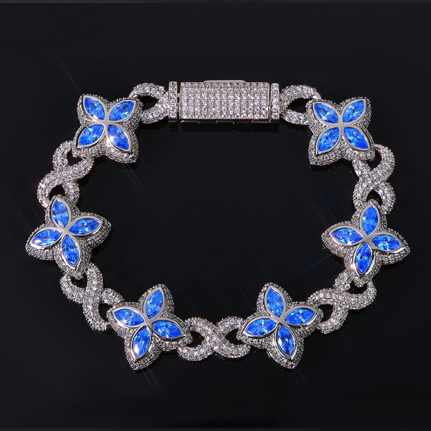 Blue Flower Bracelet